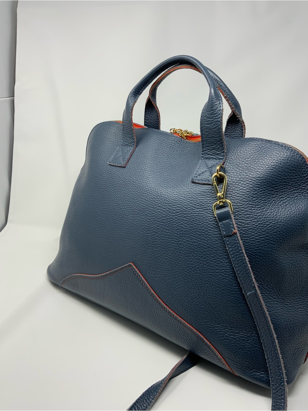 Terrida Made in Italy Genuine Leather Top-Handle Satchel with Detachable Strap - Picture 3 of 11